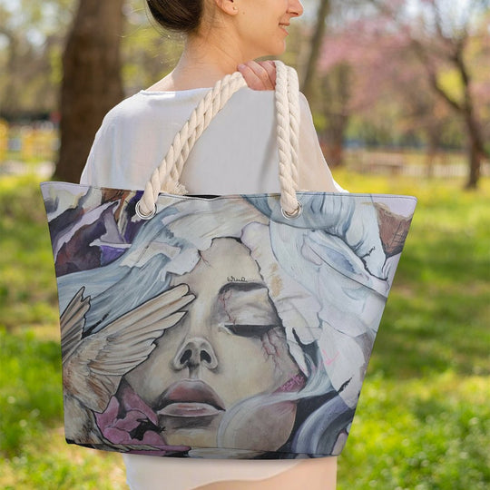 Large Jute Tote Bag(All-Over Printing)