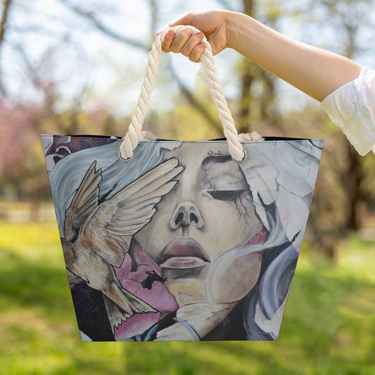 Large Jute Tote Bag(All-Over Printing)