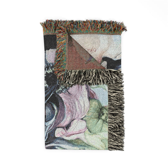 Woven Blanket — Dreamy Floral Portrait Tapestry Throw