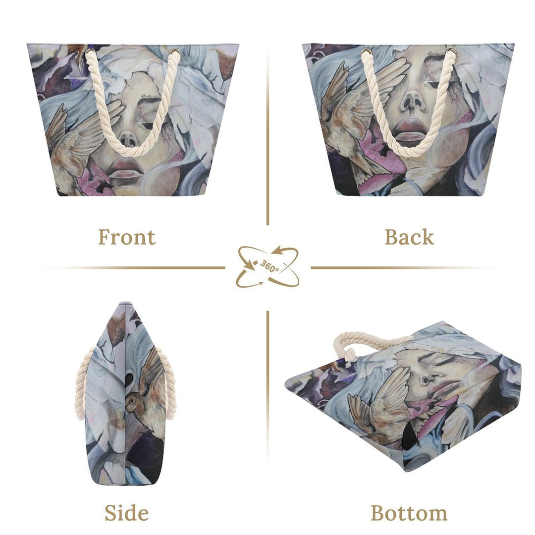 Large Jute Tote Bag(All-Over Printing)