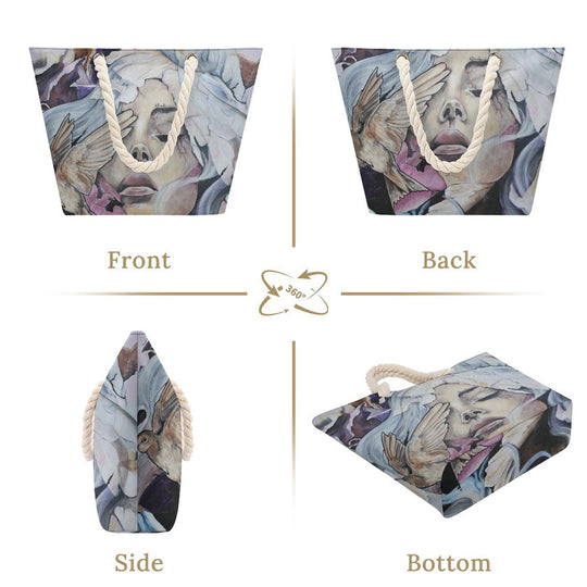 Large Jute Tote Bag(All-Over Printing)