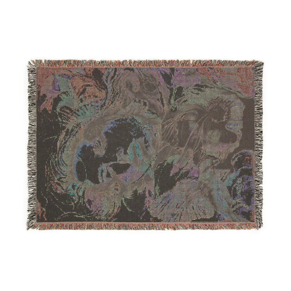 Woven Blanket — Dreamy Floral Portrait Tapestry Throw