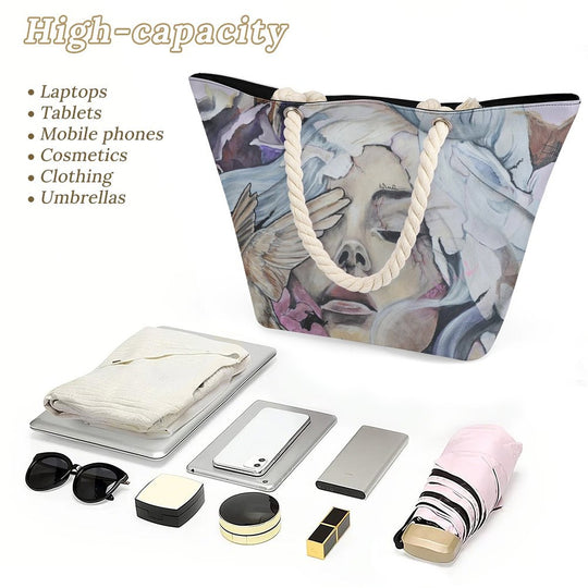 Large Jute Tote Bag(All-Over Printing)