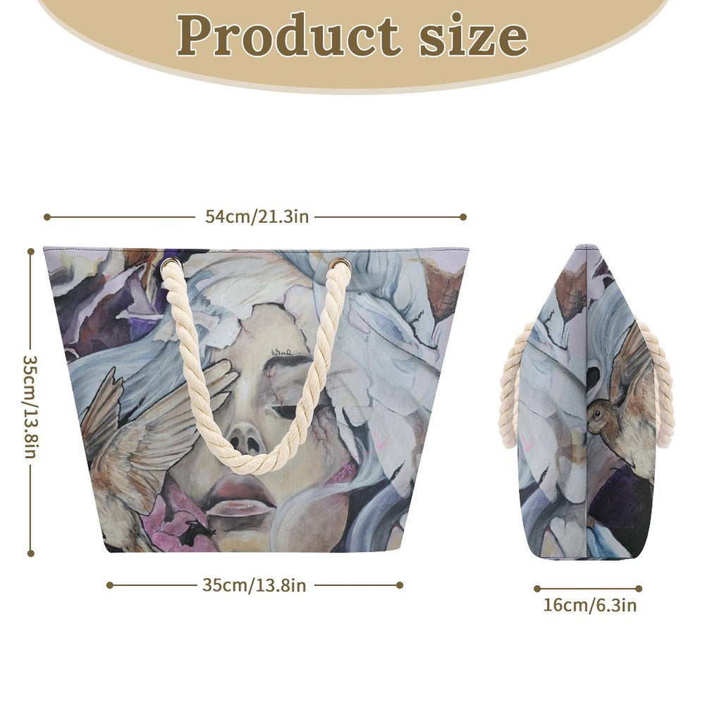 Large Jute Tote Bag(All-Over Printing)